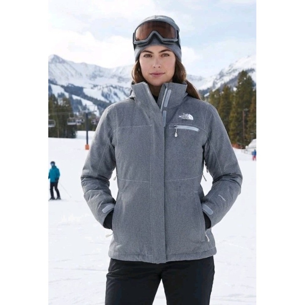 The North Face Women's Small Gray HyVent Ski Snowboard Insulated Winter Jacket